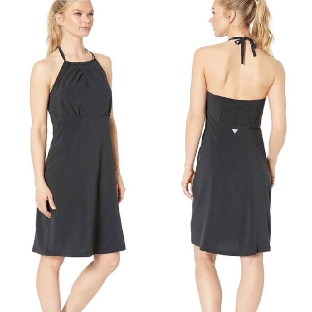 Columbia Womens PFG Armadale II Halter Top Dress Size Small Black Athletic Dress